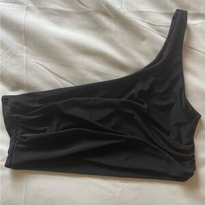 Nasty Gal Black One Shoulder Crop